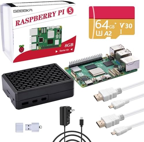 Amazon.com: GeeekPi for Raspberry Pi 5 8GB Basic Kit, with Pi 5 Board ...