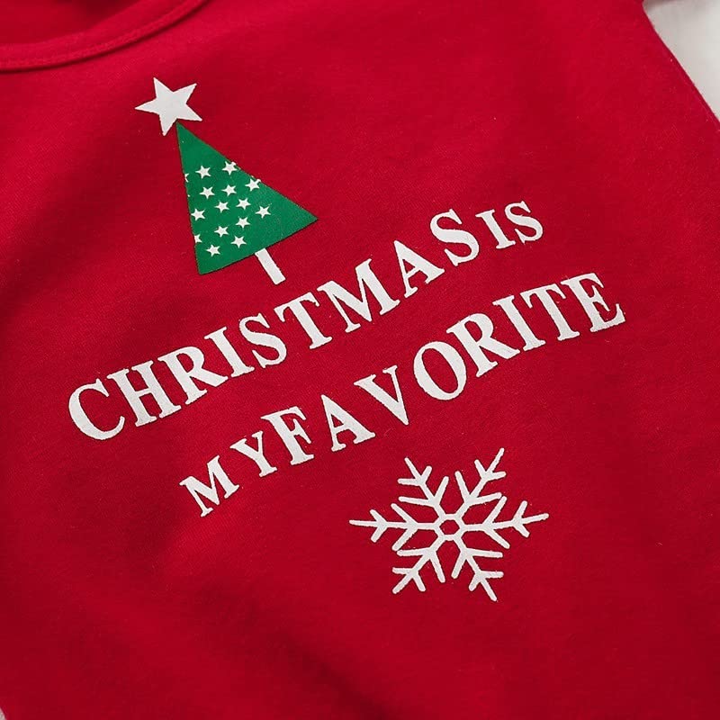 Mijn 1e kerst pasgeboren jongens meisjeskleding, merry christmas unisex gestreepte lange mouw brief print top baby 3 delige jurk set schattig top + gestreepte broek - Afbeelding 7