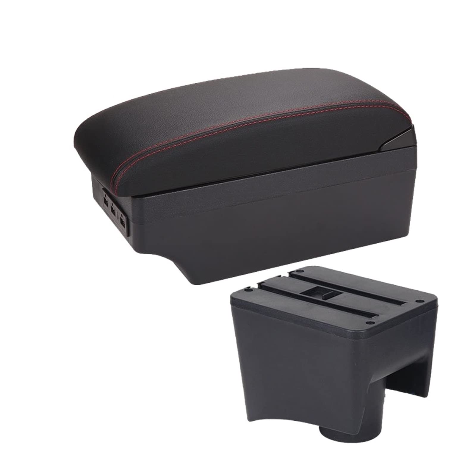 Baiqimv For VW For POLO Mk5 6R For Vento 2012-2018 Car Armrest Box Interior Parts Center Console Storage Box Car Accessories USB(A1 7USB)