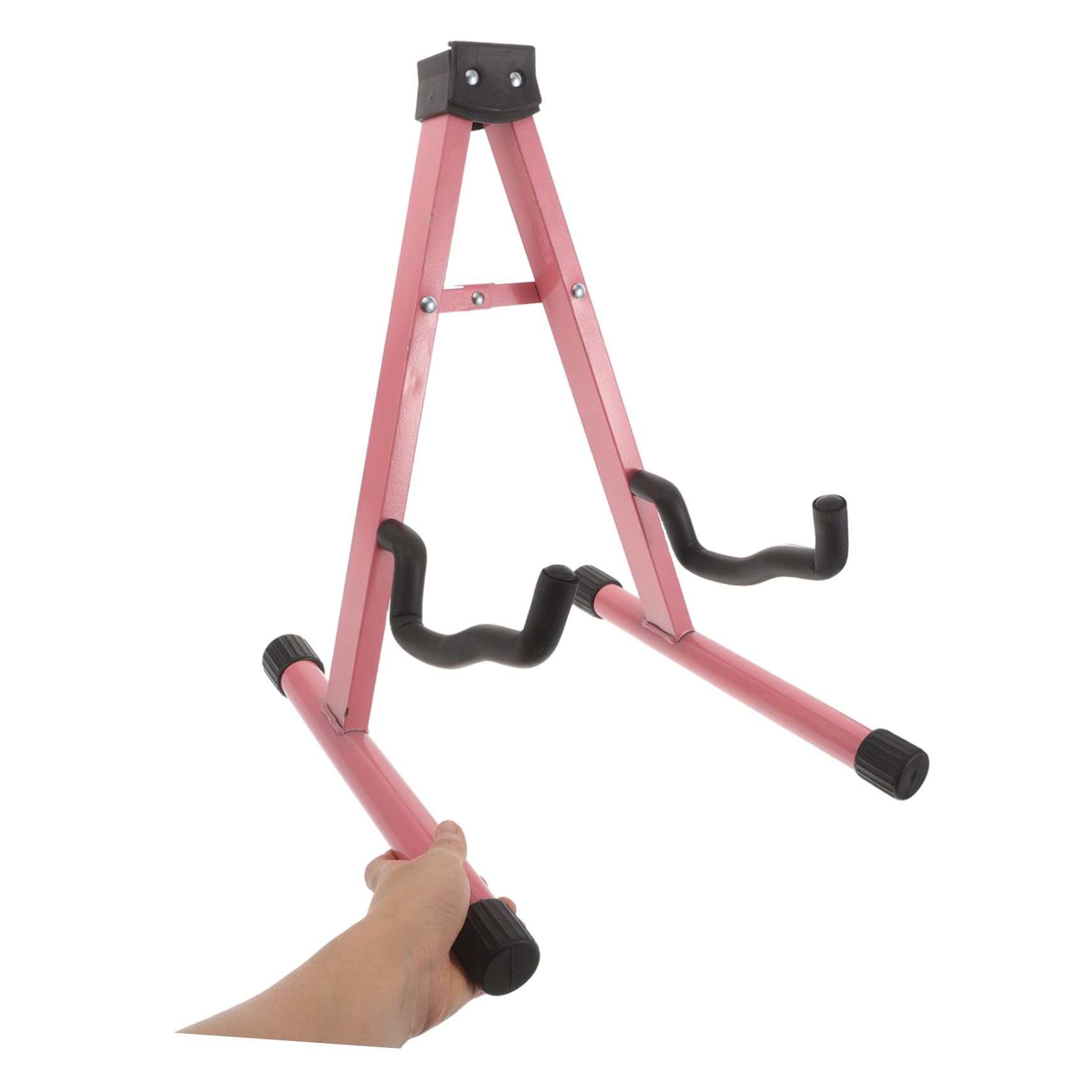 Beaupretty Rosa Metall Gitarrenständer A-form Klappbar für E-gitarren | 37, 3 X 29x26, 9cm, Tragbar für Gigs und Outdoor Übungen, Platzsparend und Verstellbar