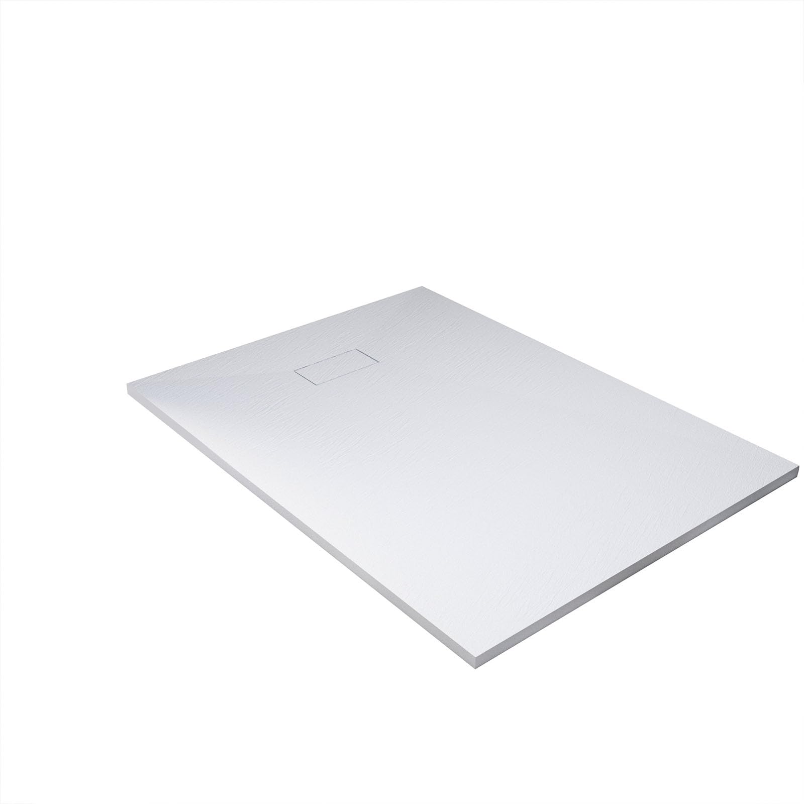 Receveur a poser en materiaux composite SMC - Finition ardoise blanc mat - 90x140 cm