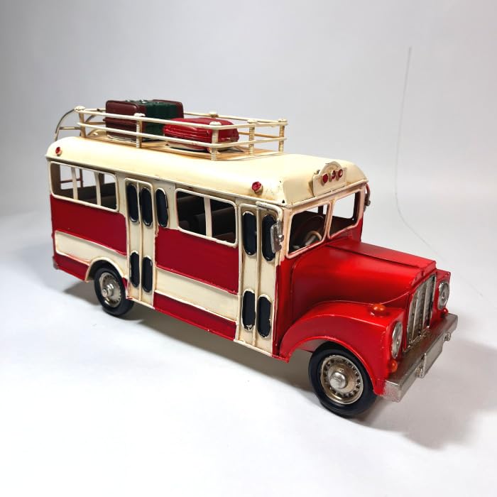 Amazon.co.jp: ブリキ クラシックバス 赤 コレクション おもちゃ