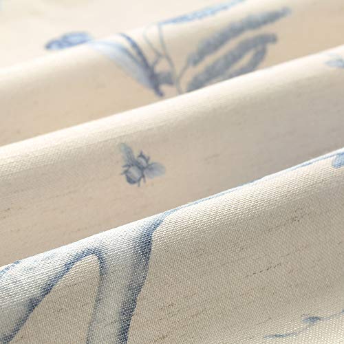 Vogol Plant Pattern Valance, Rustic Country Printed Curtains For Living Room, Blue Top Pocket Window Valances For Dining Room, Farmhouse, One Panel, W52 X L18 #TOP5