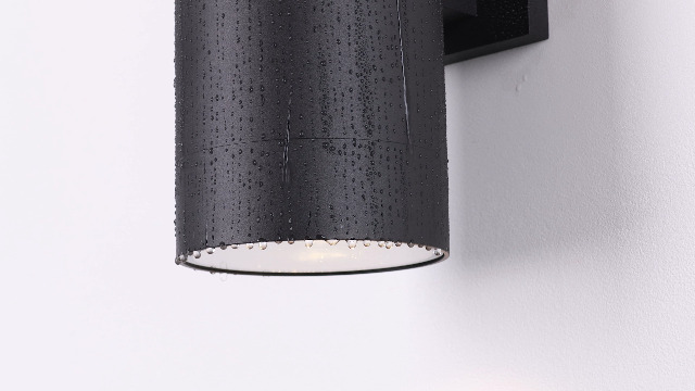 Image of mirrea 14 inch Modern Outdoor Porch Light in 2 Lights, Matte Black, 2 Pack