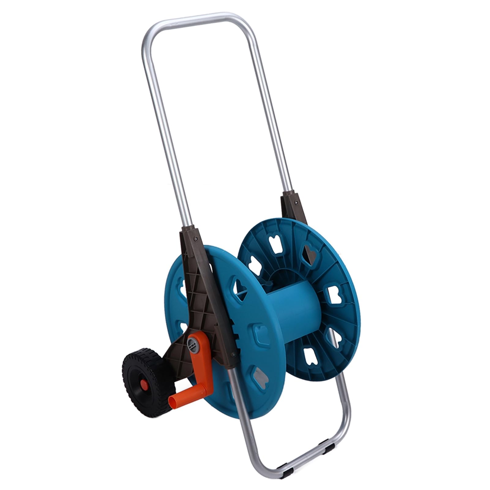 Gartenschlauchwagen, ABS-PP-Aluminium-Schlauchwagen für 60 M X 17 Mm Schlauch, 2, Tragbarer Gartenschlauchständer mit Griff, Stabile Basis für die Rasen-, Hof- und Gartenbewässerung