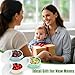 BUSOHA 3 Pack Stainless Steel Baby Bowls with Lid – 2-in-1 Toddler Feeding Bowl Heat-Resistant Spill-Proof Plate Suction Bowls for Kids Baby Toddler Food Feeding