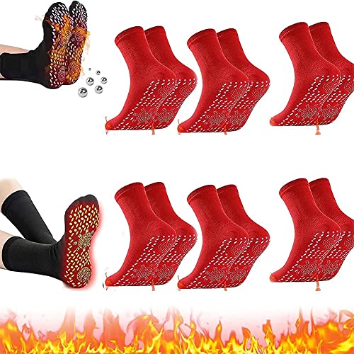 Schlankheits Gesundheitssocken Afiz Turmalin Schlankheits Gesundheitssocke Afiz Socken Abnehmen (Color : Rot, Size : 6 Paare) Cover
