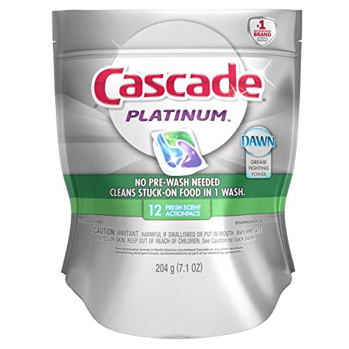 Image of Cascade Platinum Actionpacs Fresh Scent Dishwasher Detergent 12 Count