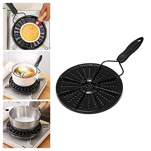 Cast Iron Heat Diffuser Plates For Gas Stove,Evenly Conduction Heat Diffuser Plate,Induction Cooktop Adapter Plate,Flame Reducer Simmer Ring For Gas Stove Glass Cooktop Converter Flame Guard
