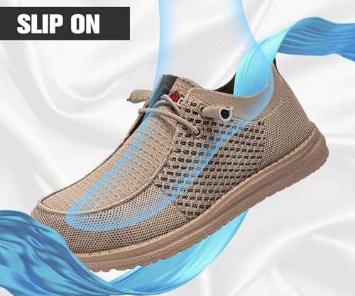 Image of LARNMERN Slip On Steel Toe Shoes Men Lightweight Comfortable Lounging Walking Sneakers Steel Toe Loafers