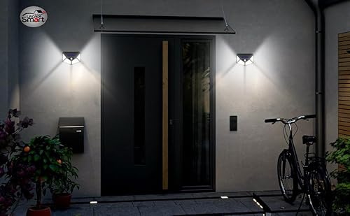 Luminária Energia Solar Arandela 100 Led Com Sensor De Presença - Resistente A Água Para Parede (1)