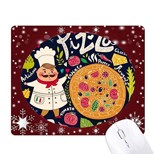 Tapis de souris pizza italie tomato foods tapis hiver flocon