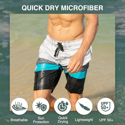 Image of Kanu Surf Men's Big Viper Extended Size Stripe Swim Trunk