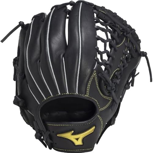 MIZUNO(ミズノ) 野球用品 スワロースポーツ 軟式グローブ グラブ 大人 一般 外野手用 サイズ12 (09)ブラック 右投用