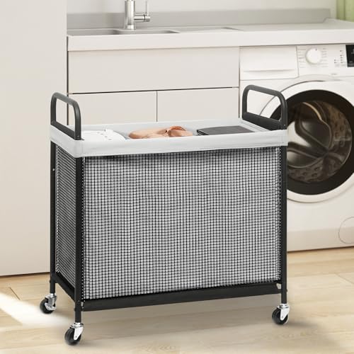 Storage Maniac Rolling Laundry Hamper 3-Section thumbnail 2