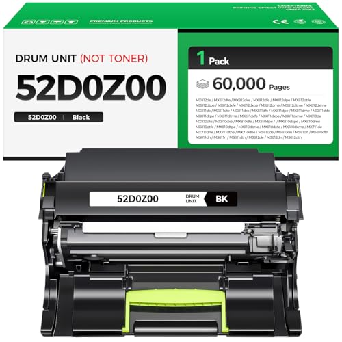 52D0Z00 Imaging Unit (Not Toner) High Yield 1-Pack Replacement for Lexmark 520Z 52D0Z00 Drum Unit Compatible for Lexmark MX812 MX811 MX810 MX710 MS810 MS811 MS812 MX711 Series Laser Printer All-in-One