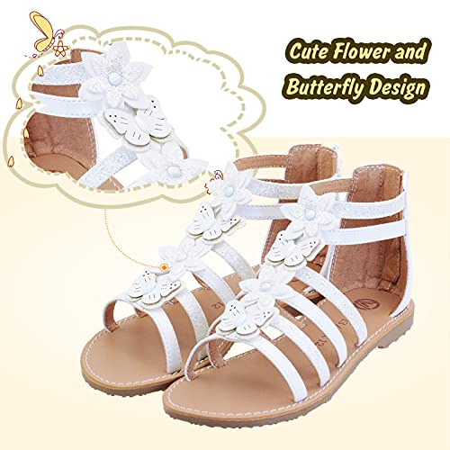 Image of Vonair Girls Gladiator Sandals Cute Open Toe Breathable Summer Shoes with Rubber Sole (Toddler /Little Kid /Big Kid)