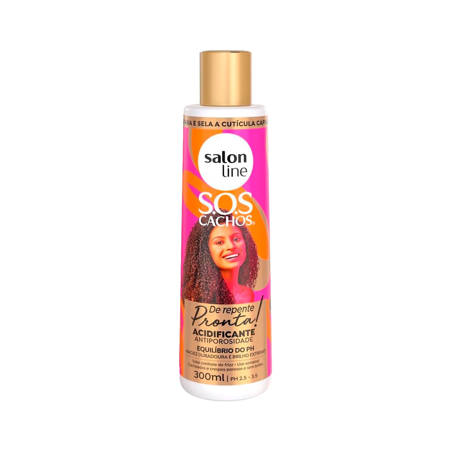 Salon Line - Linha SOS Cachos (De Repente Pronta) - Acidificante Antiporosidade 300 Ml - (SOS Curls (Suddenly Ready) - Antiporosity Acidifier 10.14 Fl Oz)