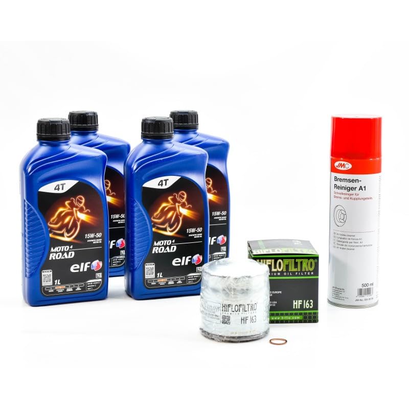 Kit Entretien Vidange pour BMW R 1150 RT de 2000 à 2006 - E.LF MOTO 4 ROAD 15w50 4L