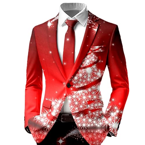 Chaqueta Americana Hombre Chic- Chaqueta Invierno Corte Ajustado Cuero Elegante Cálida Informal Estampada Ideal para Ocasiones Festivas Fiestas Celebraciones Atuendo