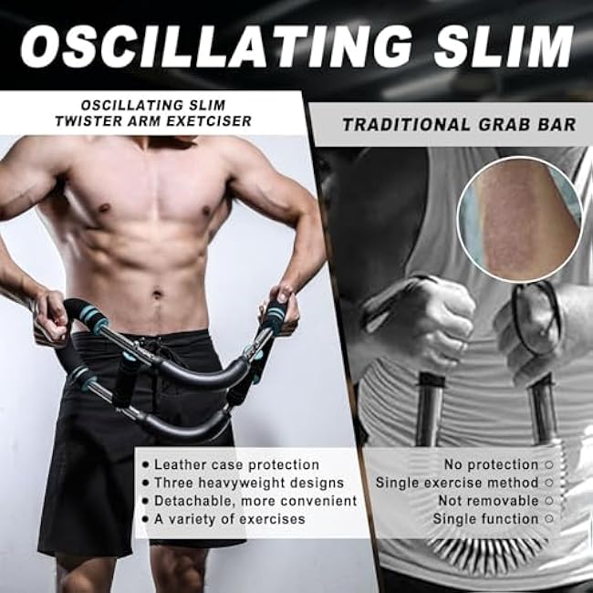 BIGWET Twister Arm Trainer, Chest Workout Equipment, Chest Exerciser for Men, Adjustable Arm and Chest Muscle Trainer, Portable Detachable Chest Trainer (Three Options 60¨C90?LB 90¨C110?LB 100¨C130?LB)