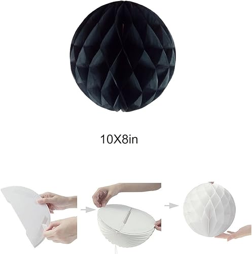 Miniatura 2 de Daily Mall 10 bolas de papel de seda de 8 pulgadas para manualidades, diseño de alianzas, decoración para fiestas, bodas, cumpleaños, guardería