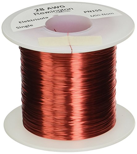 Remington Industries 28SNSP Magnet Wire, Enameled Copper Wire, 28 AWG, 1.0 lb, 2027' Length, 0.0135