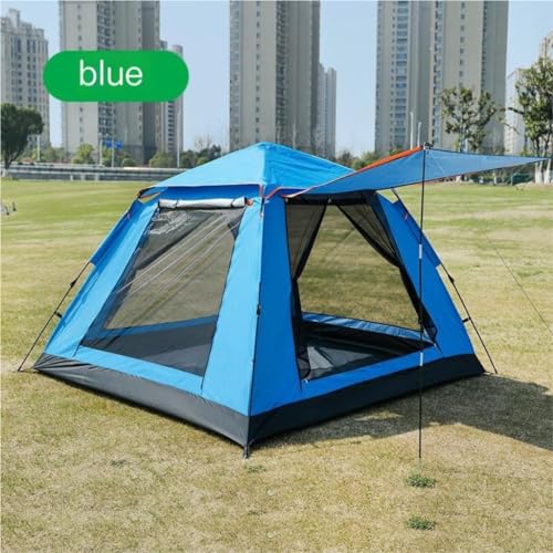 Carpa portátil automática para camping 2 personas azul miniatura 2