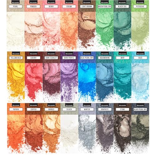 Tolaram Rangwala Mica Powder Pigment | 24 Vibrant Colors for Cand...