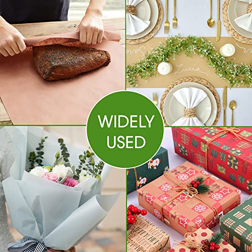 Ecohu 24In Wrapping Paper Roll Cutter - Holder Dispenser For Butcher Freezer Craft Paper Rolls With Serrated Blade For Gift Wrap - Non-Slip Cutting Tool For Any Kitchen, Craft Room - Set On Tabletop #TOP5