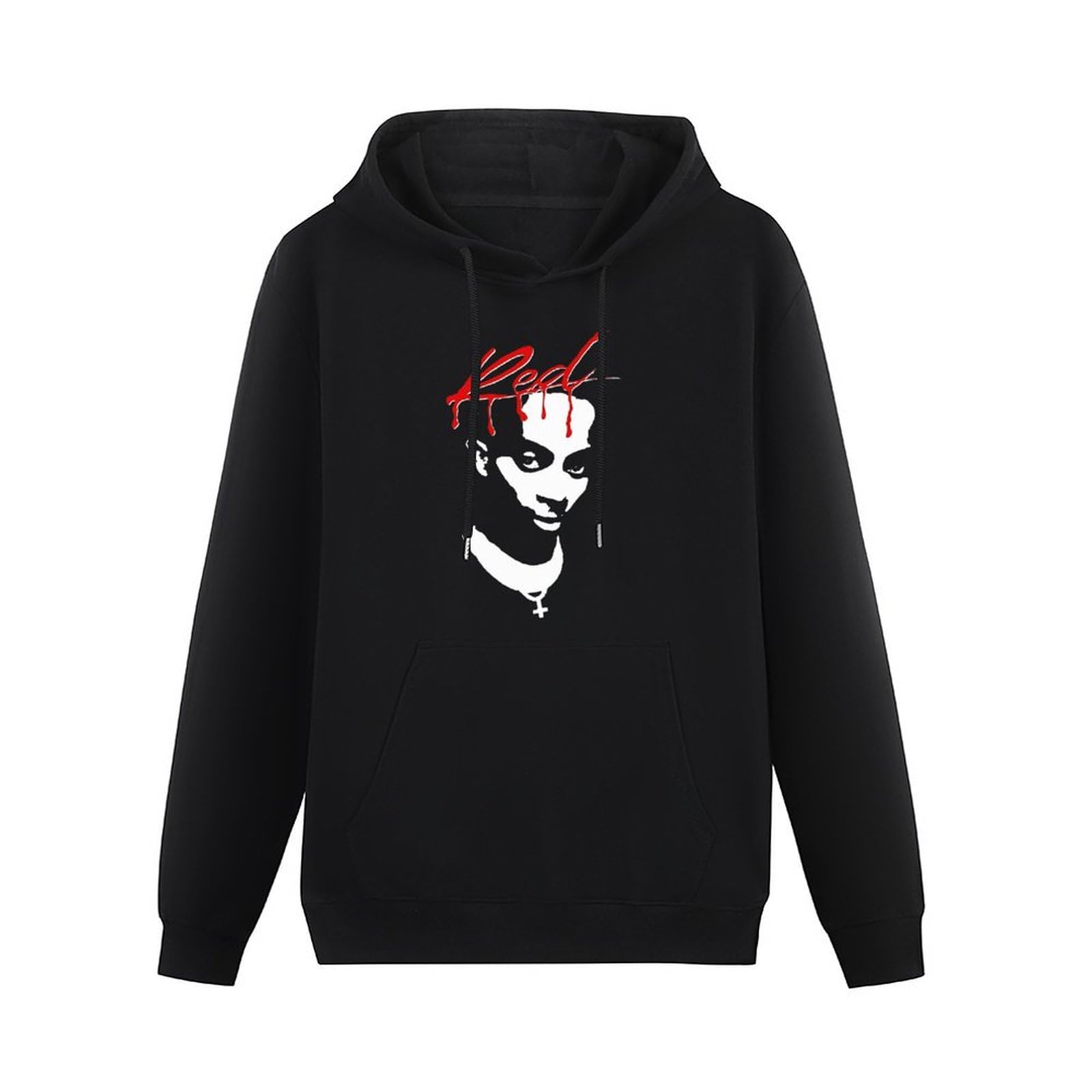 KESIHANXIANGUO Playboi Carti Whole Lotta Red Hip Hop Unisex Hooded Printed Pullover Hoodies Mens Black Sweatshirts L