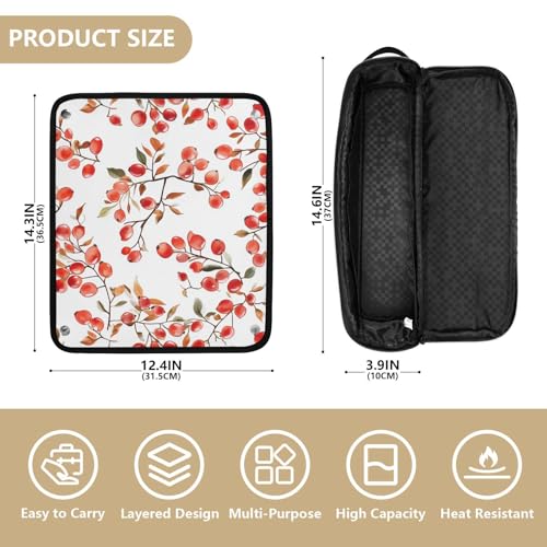 Bolsa de viaje para herramientas de cabello con tapete resistente al calor desmontable - Funda portátil para planchas, rizadores y cepillos miniatura 4