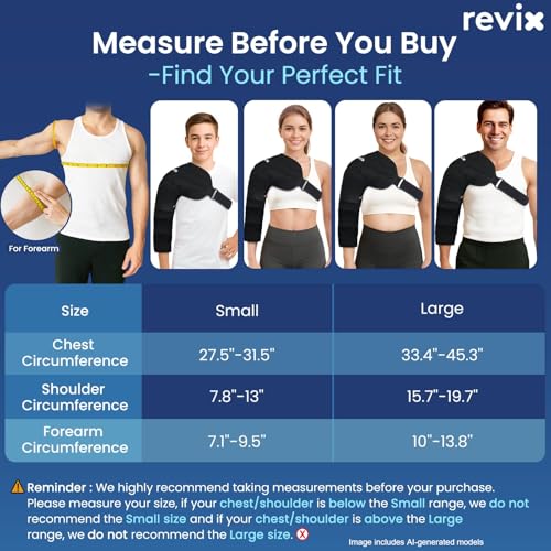 Image of REVIX Youth Shoulder Arm Ice Pack Wrap for Pitcher, Reusable Ice Arm Sleeve