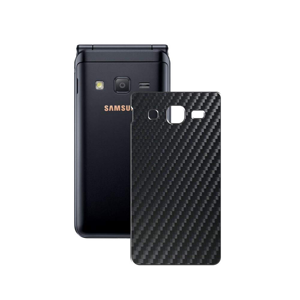 Vaxson 2-Pack Back Protector Film, compatible with Samsung Galaxy Folder 2 Black Guard […