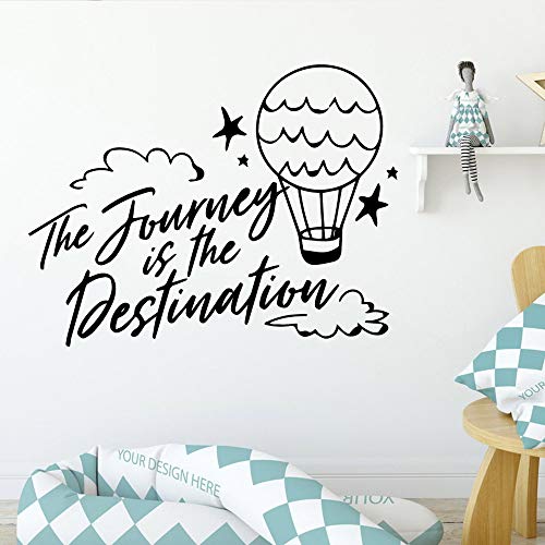 TYLPK Destiantion creativo Testo Wall Art Decal Adesivi murali Materiale pvc Adesivo da parete rimovibile Accessori per la decorazione domestica fai da te
