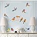 Sticker Mural Oiseaux Aquarelle, Murale Autocollant Créatif Oiseau Volant,Animaux Sticker Muraux pour Chambre D'enfant Bébé Chambre Salon Salle de Cours Mur Art Décor (23 pièces)