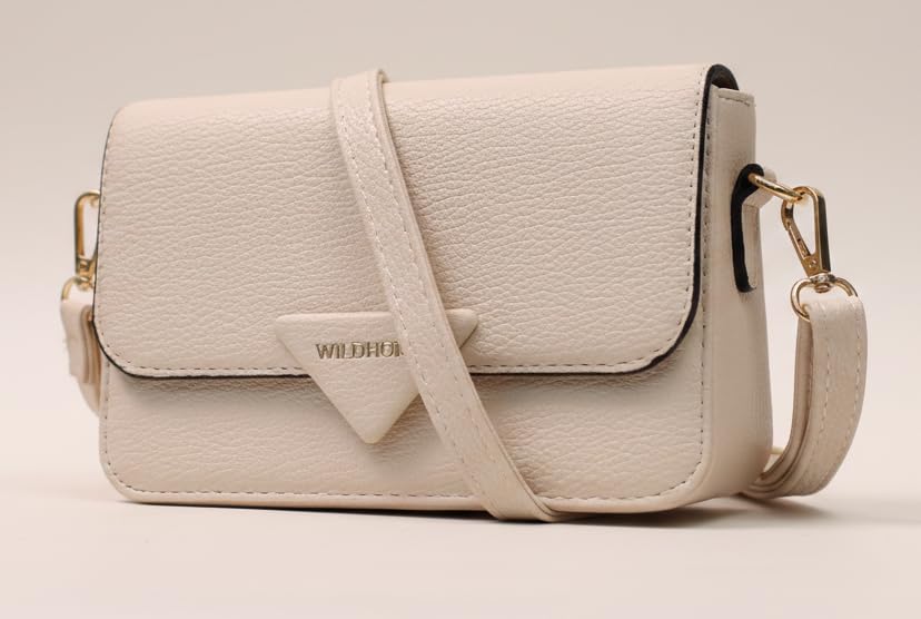 Image of WildHorn Vegan Leather Women's Crossbody Sling Bag | Structured Flap Design Ladies Purse Handbag | Stylish Gift for Women | Ethically Crafted