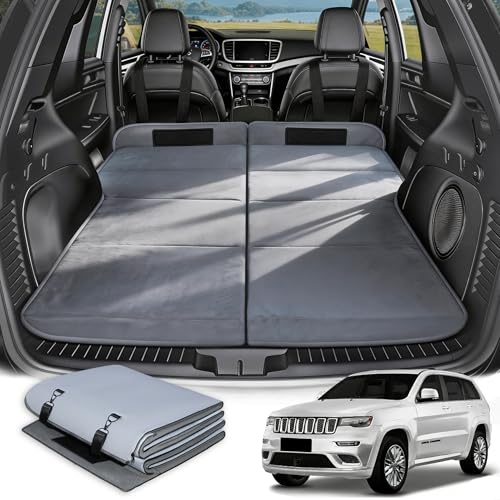 Image of Car Bed for Jeep Grand Cherokee, Foldable Non-Inflatable Soft Foam Camping Mattress, Thickened Portable SUV Trunk Sleeping Pad, Air Mattress Upgrade for Camping & Travel Essentials, Outdoor Bed