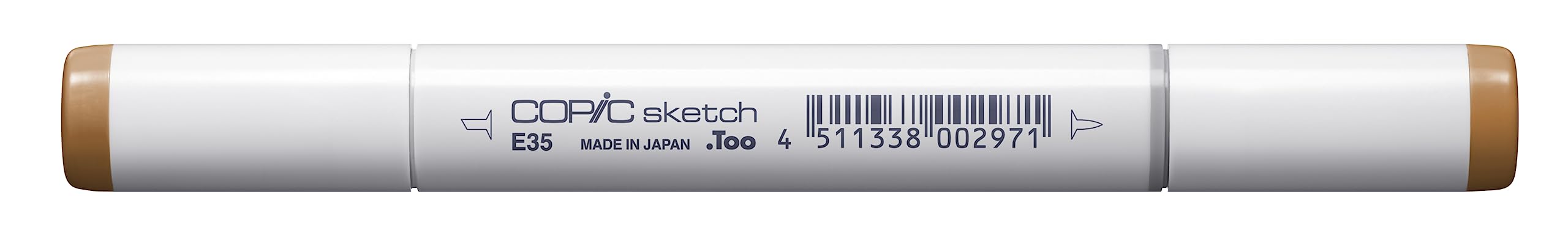 COPIC Sketch Marker Typ E - 35, Chamois, professioneller Pinselmarker, mit einer Super-Brush-Spitze und einer Medium-Broad-Spitze