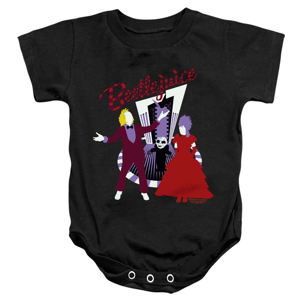 Beetlejuice The Vows Unisex Infant Snap Suit for Baby (6 Months) Black