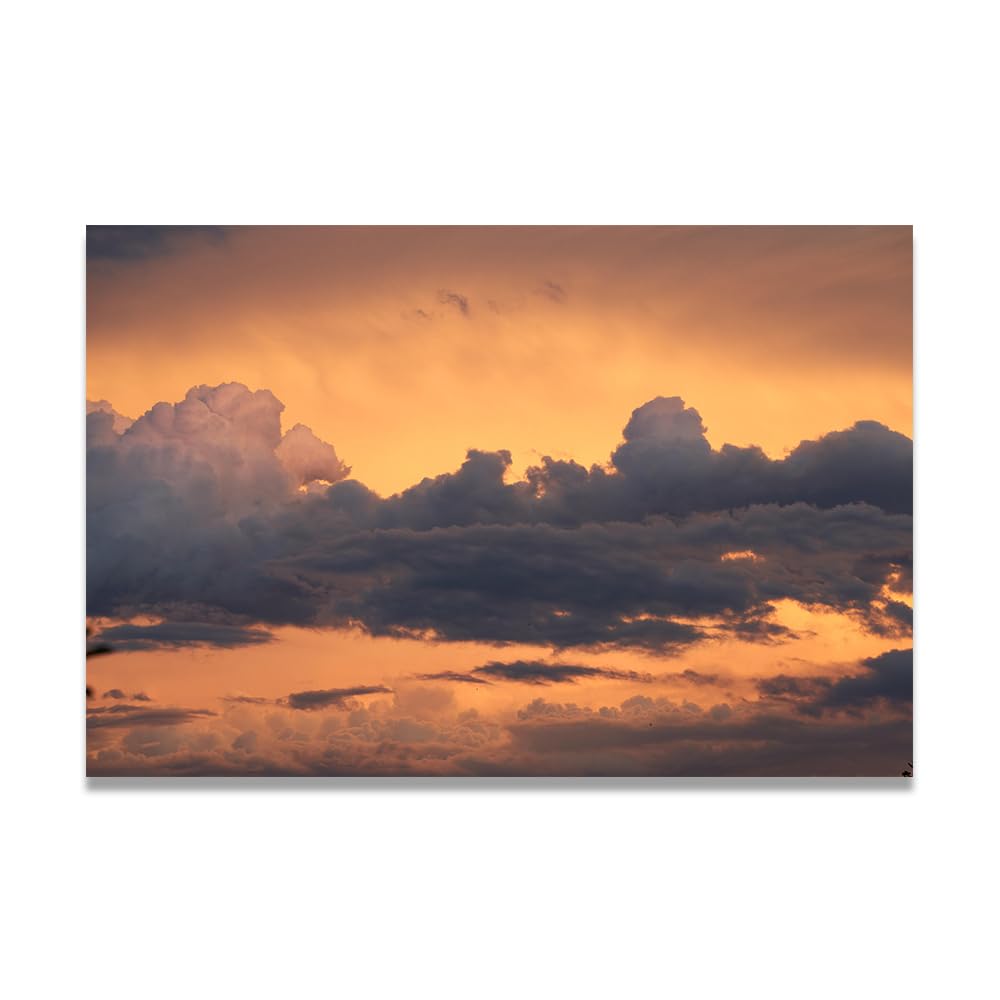 VHdfgTY The Clouds DarkenedMountain Landscape Canvas Wall Art Nature Scenery Wall Decor for Home 30x45cm Unframed