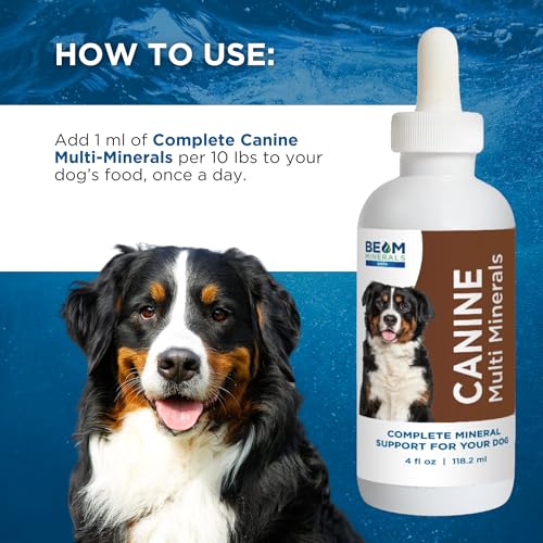Image of Beam Minerals Complete Canine Multi-Minerals | Full-Spectrum Minerals for Dogs | Contains Humic & Fulvic Acid | 4 fl Oz