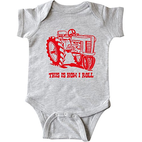 inktastic This is How I Roll Tractor Infant Creeper 6 Months Heather Grey 29f4e