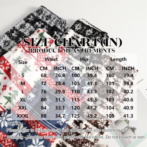 Womens Christmas Pajama Pants Christmas Tree Plush Flannel Sleep Pants - image 5