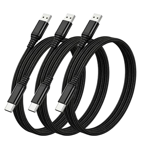 USB Type C ケーブル 1m 3本セット LpoieJun【高速データ転送(480Mbps) / 60W 急速充電】 USB-A to C 高耐久ナイロン編み スマートフォン/タブレット/ゲーム機のタイプｃ機種に対応 断線防止【映像出力不可】