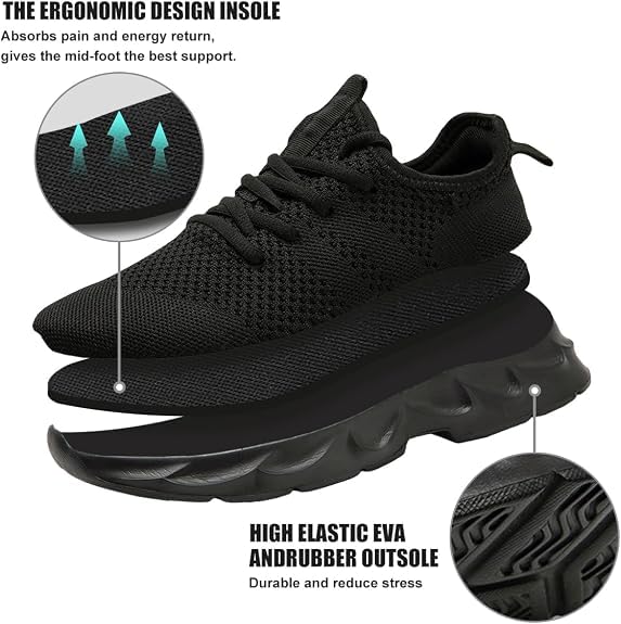 Image of EGMPDA Mens Tennis Shoes Slip On Running Walking Sneakers Non Slip Sport Gym Workout Athletic Lightweight Breathable Casual