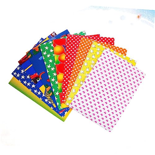 TEHAUX 10 Peças De Papel Colorido Para Papel De Origami Para Papel De Construção De Linho De Cama Or