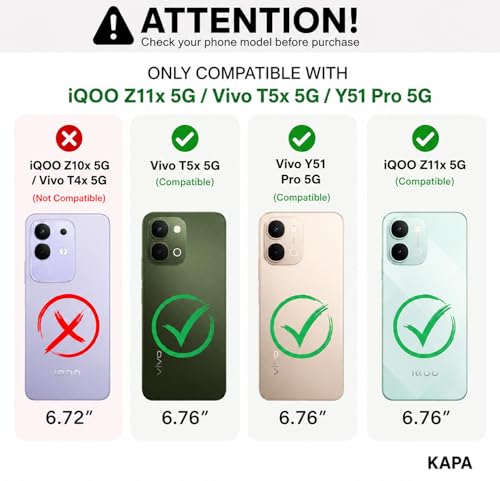Kapa Matte Protective Lens Case for Vivo T5X 5G / iQOO Z11x 5G Blue - Image 3