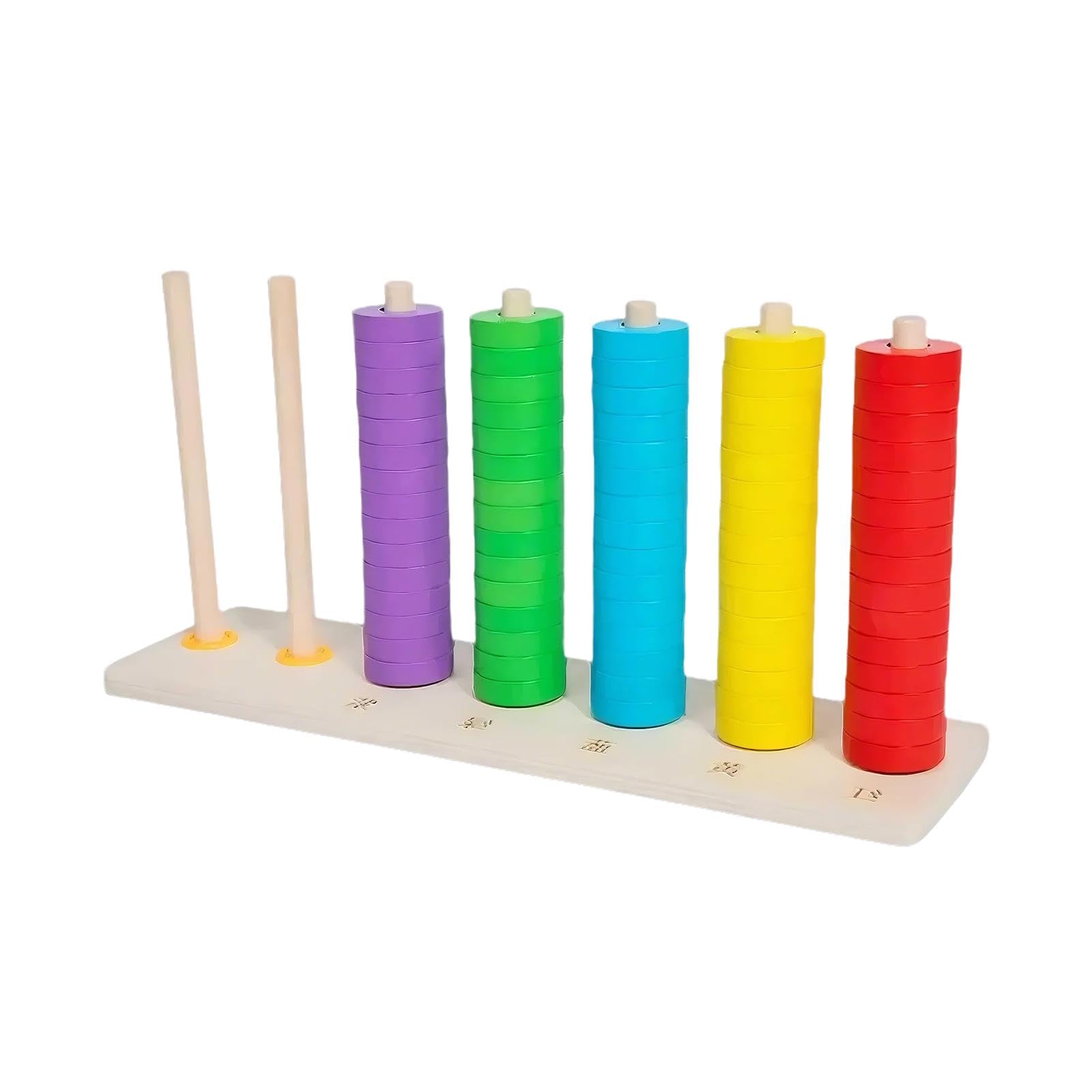 Boulier En Bois Et Bâtons De Comptage – Jeu éducatif Pour Apprendre Les Couleurs, Les Nombres, La Motricité – Dès 3 Ans