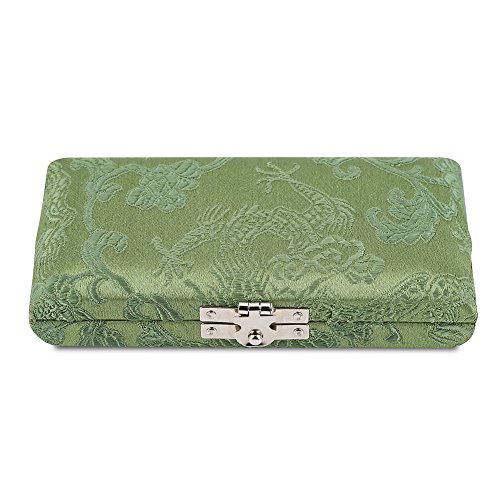 Oboe Reed Case, Wooden & Silk Cloth Cover Oboe Reed Storage Holder Box Protector Bag For 3Pcs Oboe Reeds #TOP7